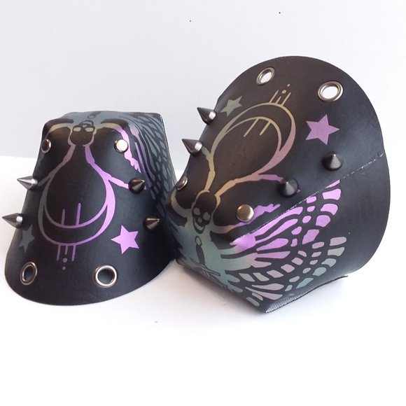 Custom Roller Skate Toe Guards Skull Skulls Moon Beetle Gothic roller skates